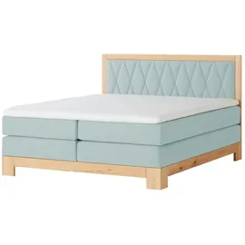 Switch Refresh Boxspringbett teilmassiv Endo ¦ grün ¦ Maße (cm): B: 180 H: 116