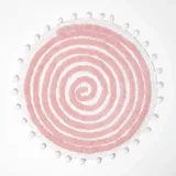 Homescapes Badematte Spiral Rosa Ø 60 cm