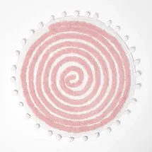 Homescapes Badematte Spiral Rosa Ø 60 cm