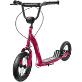 HyperMotion HyperMotion, Kinderroller, Roller für Kinder, City Kick Scooter für Mädchen und Jungen ab 8 Jahre, Kickboard, Tretroller, Cityroller, aufblasbare Räder 30 cm, Cherry