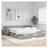 vidaXL Tagesbett 100 x 200 cm Hellgrau