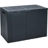 Koopmann International Parya Garden - Aufbewahrungsbox Kissenbox - Gartenbox 170 Liter - Grau- 75 x 44 x 53 cm