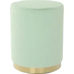 Polsterhocker KAYOOM "Hocker Nona 125, Polster- und Sitzhocker, stillvoll und flauschig", grün (mint), B:36cm H:44cm T:36cm, Bezug: 100% Polyester Korpus: MDF, Sperrholz Sockel: Edelstahl, Hocker, komfortabel, vielseitig einsetzbar, supersofte Haptik