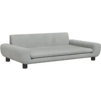 vidaXL Kindersofa Hellgrau 100x54x33 cm Samt
