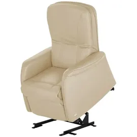 HIMOLLA Fernsehsessel 7568 Leder 77 x 104 x 85 cm Beige elektrisch