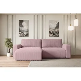 altdecor Ecksofa Cord 4-Sitzer Rosa