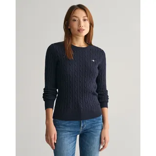 GANT Damen STRETCH COTTON CABLE C-Neck