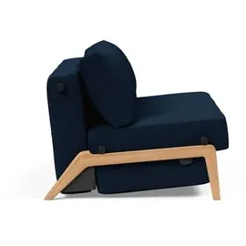 Innovation Living Schlafsofa Cubed Eiche Stoff Blau Blue 140 cm