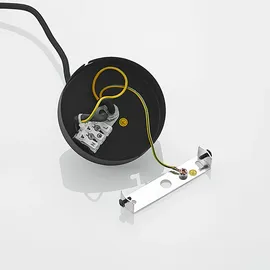 LINDBY Narisara 1-flg. Ø40 rund schwarz/gold