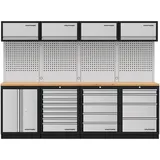 Kraftwerk Mobilio 4er Kombi, 4x Oberschrank, Lochwand, Buche