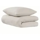 SCHIESSER Lennox Uni Helltaupe 135 x 200 cm + 80 x 80 cm