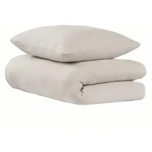 SCHIESSER Lennox Uni Helltaupe 135 x 200 cm + 80 x 80 cm