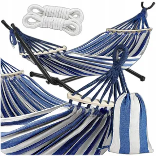 krumad Hängematte mit Gestell 260x150 cm, Gartenmöbel, Hängematten