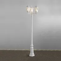 Konstsmide Außenstandleuchte Aluminium 57,5 cm x 57,5 cm x 220 cm inkl. E27 100 W weiß