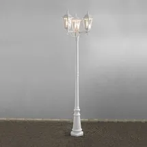 Konstsmide Außenstandleuchte Aluminium 57,5 cm x 57,5 cm x 220 cm inkl. E27 100 W weiß