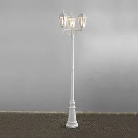 Konstsmide Außenstandleuchte Aluminium 57,5 cm x 57,5 cm x 220 cm inkl. E27 100 W weiß