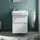 Evineo ineo5 evo Unterschrank B: 55 cm, 2 Auszüge, mit Griffmulde, für Geberit Renova Plan Waschtisch,, BE0985WH,