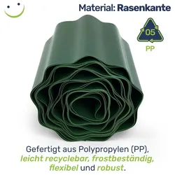 Rasenkante Kunststoff 900x15cm