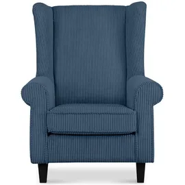 Konsimo Ohrensessel Miles 82 x 105 x 97 cm Blau