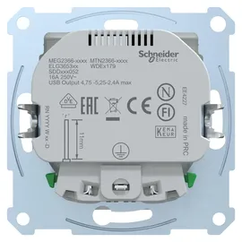 Merten Schuko-Steckdose mit USB Ladegerät Aktivweiß 1 St.