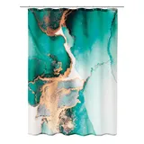 KLEINE WOLKE Duschvorhang 180 x 200 cm Teal Petrol