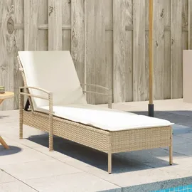 vidaXL Sonnenliege 200 x 63 x 81 cm Beige