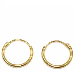 Paar Creolen FIRETTI "Schmuck Geschenk Gold 585, Gold", gold (gelbgoldfarben), Ohrringe, Damen, Gelbgold 585, Made in Germany