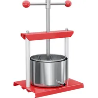 Wiltec Obstpresse 6L Weinpresse aus Stahl Edelstahlkorb Fruchtpresse mit