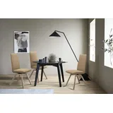 Polsterstuhl STRESSLESS "Laurel", beige (sand paloma, walnuss), B:49cm H:105cm T:60cm, Leder PALOMA: PALOMA ist ein durchgefärbtes Semianilin-Möbelleder mit natürlicher Narbung., Stühle, Polsterstuhl, High Back, Größe L, mit schräggestellten Beinen in Walnuss