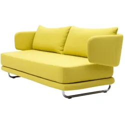Softline - Jasper Schlafsofa, gelb (Stoff Filz 847)