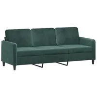 VidaXL 3-Sitzer-Sofa Dunkelgrün 180 cm Samt