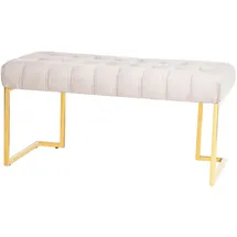 Kayoom Hockerbank, Taupe, Gold, Metall, Kunststoff, 47x48x100 cm, Bsci, Esszimmer, Bänke, Sitzbänke