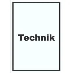 Technik Schild mit Text Hauswirtschaftsraum hochkant A5 (148x210mm)