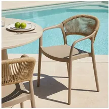 Idimex Gartenstuhl Narciso 56 x 54 x 81 cm champagner 6 St.