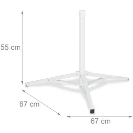 Relaxdays Sonnenschirmständer, weiß