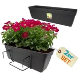 GarPet Blumenkasten 60 x 16 x 16 cm Anthrazit