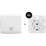 Homematic IP Access Point + Rollladenaktor für Markenschalter 4er-Set - Markisensteuerung