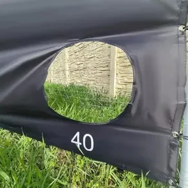 TRIZAND Fußballtor mit Torwand Weiß/Schwarz 21268