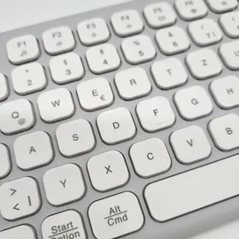 Hama WKM-550 Multi-Device-Tastatur-Maus-Set, weiß, USB/Bluetooth, DE (173066)