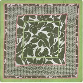 Betty Barclay Damen Tuch mit Aufdruck ACC, Khaki/Nature - Einheitsgröße