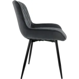ML-Design Esszimmerstuhl Anthrazit Samt 4er Set