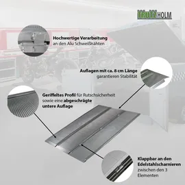 Baumarktplus DREIBREIT By TRUTZHOLM 3-Fach Auffahrrampe Klappbar 222cm Tragkraft 1650kg