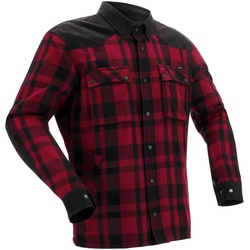 Richa Wisconsin wasserdichtes Motorrad Hemd, schwarz-rot, Größe 2XL für Männer