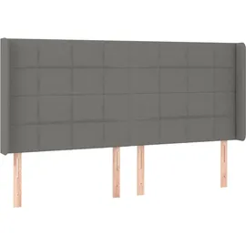 vidaXL Boxspringbett mit Matratze & LED Dunkelgrau 180x200 cm Stoff