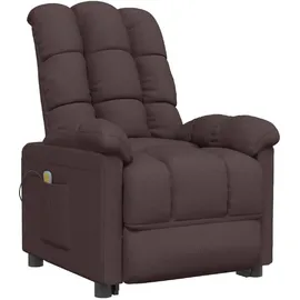 vidaXL vidaXL, Massageliege + Massagesessel, Massagesessel Fernsehsessel Relaxsessel Liegesessel Dunkelbraun Stoff