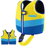 OSHYLE Kinder Schwimmweste - Jungen Mädchen Neopren Schwimmen Jacke Kleinkind Schwimmen Floating Neopren Schwimmweste für 1–9 Jahre (S(1-3), SS-BU)