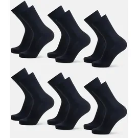 Danish Endurance COTTON CREW SOCKEN 6-Paar Schwarz 43-47