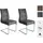 byLIVING Esszimmerstuhl Marlen XXL Mikrofaser grau 2er Set