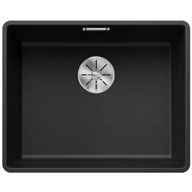 Blanco Subline 500-F mittig flächenbündig granit schwarz Handbetätigung 527 x 427 mm