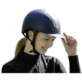 HKM Lady Shield Reithelm L Dunkelblau/Roségold